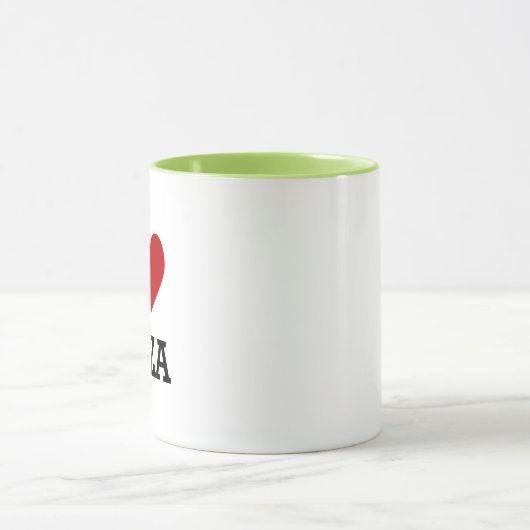 I Heart Love Pizza Mug – Funny Pizza Lover Gift Mok (Midden)