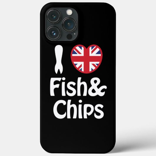 I Heart [Love] Poisson & Chips Coque-Mate coque ip (Verso)