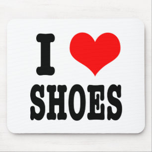I HEART (LOVE) schoenen Muismat