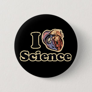 I Heart Love Science Anatomically Correction Ronde Button 5,7 Cm