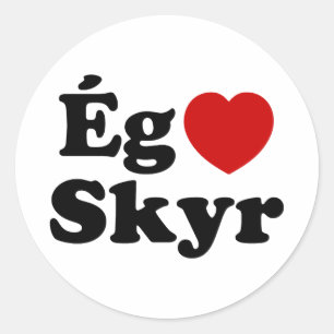 I Heart (Love) Skyr [Ég Elska Skyr] IJslands Ronde Sticker