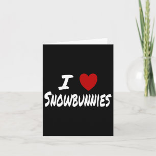 I Heart (Love) Snowbunnies Skiën Snowboarden At Kaart