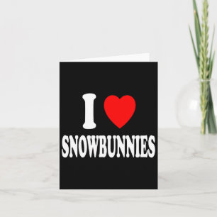 I Heart (Love) Snowbunnies Skiën Snowboarden At Kaart
