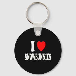 I Heart (Love) Snowbunnies Skiën Snowboarden At Sleutelhanger
