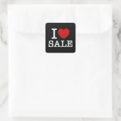 I HEART [LOVE] SQUARE STICKER VERKOOP (Tas)