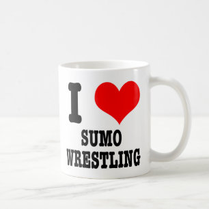 I HEART (LOVE) sumo worstling Koffiemok