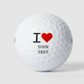 I Heart Love Template Golfballen (Voorkant)