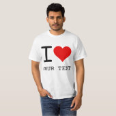 I Heart Love Template T-shirt (Voorkant volledig)