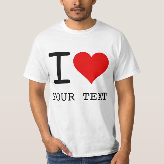 I Heart Love Template T-shirt (Voorkant)
