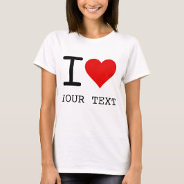 I Heart Love Template T-shirt