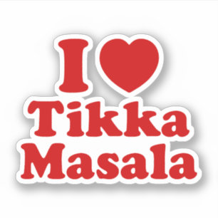 I Heart (Love) Tikka Masala Sticker