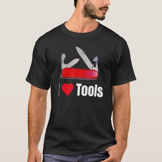 I Heart Love Tools Mutli Tool zakmes T-shirt (Voorkant)