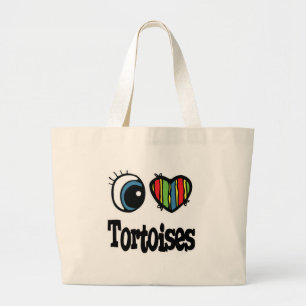I Heart (Love) Tortoises Grote Tote Bag