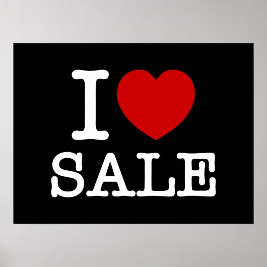 I HEART [LOVE] VERKOOP POSTER (Voorkant)