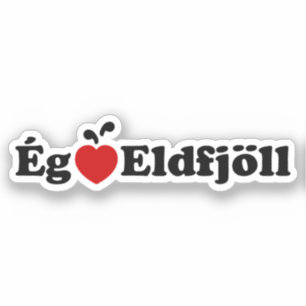 I Heart (Love) Volcanoes (Ég Elska Eldfjöll) Sticker