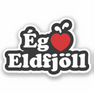 I Heart (Love) Volcanoes (Ég Elska Eldfjöll) Sticker
