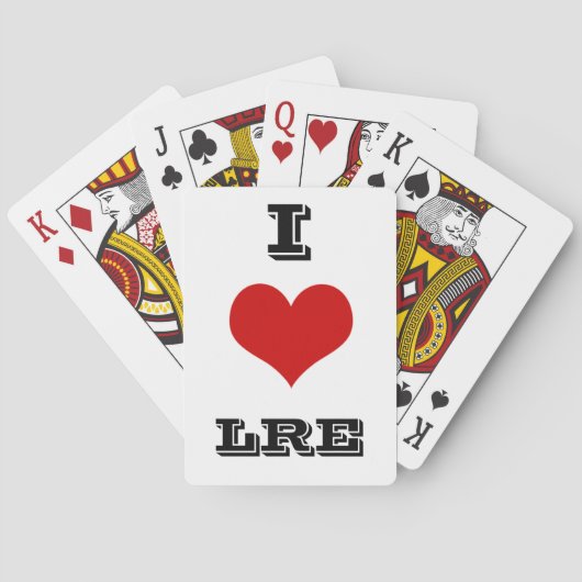 I Heart LRE-speelkaarten Pokerkaarten (Achterkant)