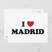 I Heart Madrid Spanje Briefkaart (Voorkant / Achterkant)