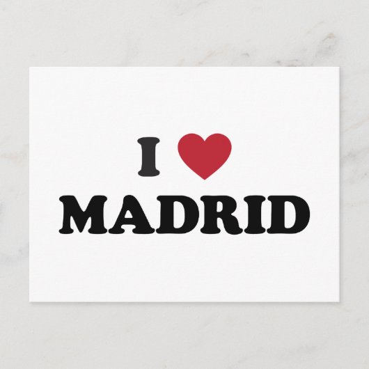 I Heart Madrid Spanje Briefkaart (Voorkant)