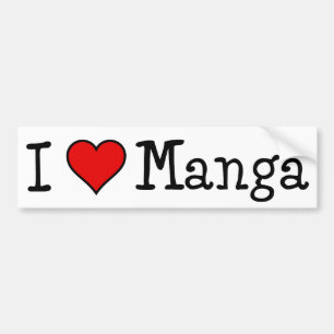 I HEART MANGA BUMPERSTICKER