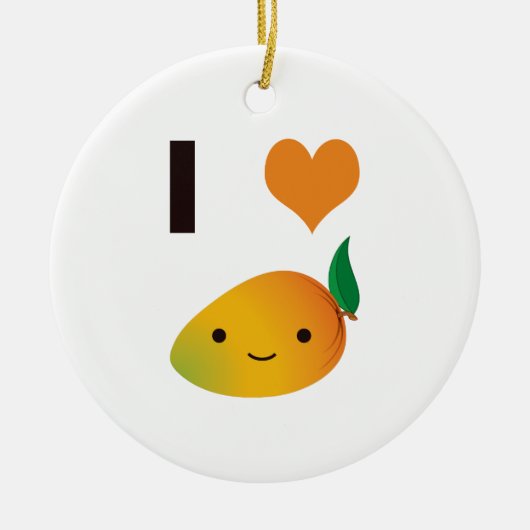 I Heart Mango Keramisch Ornament (Voorkant)