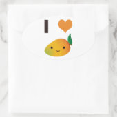 I Heart Mango Ovale Sticker (Tas)