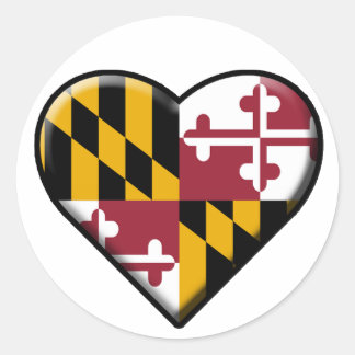 I Heart Maryland Decal (set of 6) Ronde Sticker