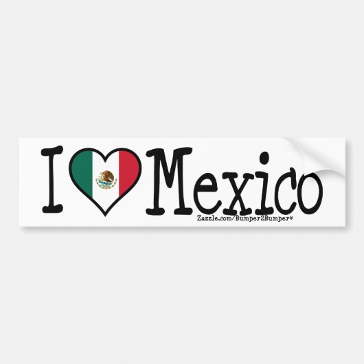 I HEART MEXICO BUMPERSTICKER (Voorkant)