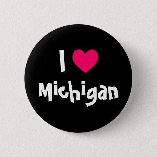 I Heart Michigan Ronde Button 5,7 Cm (Voorkant)