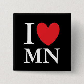 I Heart Minnesota Vierkante Button 5,1 Cm