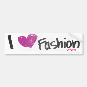 I Heart Mode Aqua Bumpersticker
