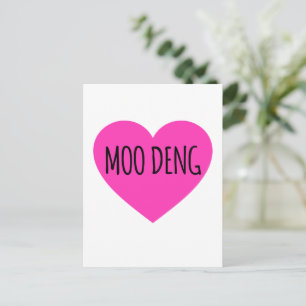 I Heart Moo Deng - Baby Hippo Moo Deng Briefkaart
