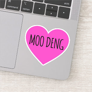 I Heart Moo Deng - Baby Hippo Moo Deng Sticker