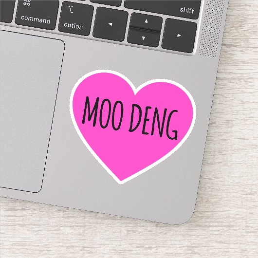 I Heart Moo Deng - Baby Hippo Moo Deng Sticker (Detail)