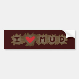I Heart Mud Bumpersticker