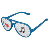 I Heart Music Notes Lunettes de soleil (Angle)