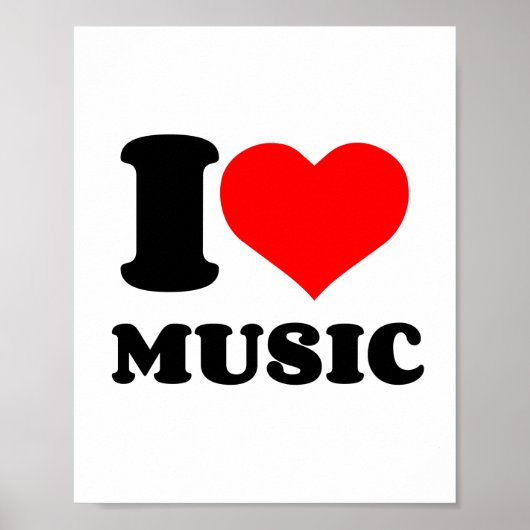 I HEART MUSIC POSTER (Voorkant)