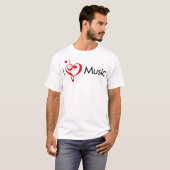 I Heart Music Red T-shirt (Voorkant volledig)