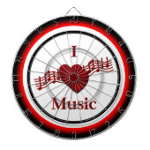 I Heart Music Regulation Dart Board Dartbord (Voorkant)