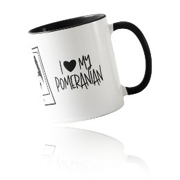 I Heart My Pomeranian Bold Pop Art Or Your Photo Mok