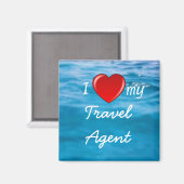 I Heart My Travel Agent aimant (Recto/Verso)