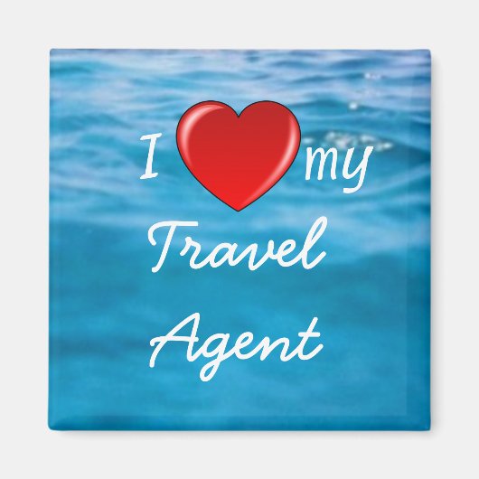 I Heart My Travel Agent aimant (Devant)