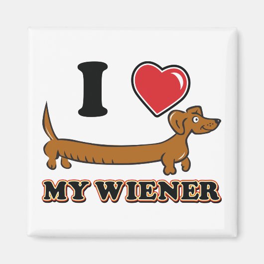 I-HEART-MY-WEINER MAGNEET (Voorkant)