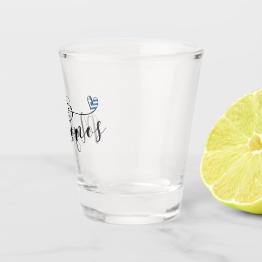 I Heart Mykonos, Griekenland Shot Glas (Rechts)