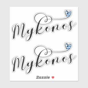 I Heart Mykonos, Griekenland Sticker