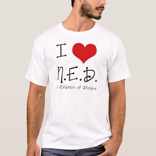 I "Heart" N.E.D. - Algemene kanker T-shirt (Voorkant)