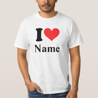 I Heart Name (personaliseer het) T-shirt