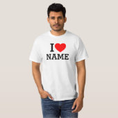I Heart Name T-Shirt (Voorkant volledig)
