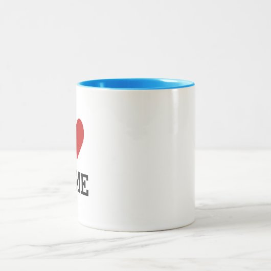 I Heart Name Two-Tone Coffee Mug (Centre)