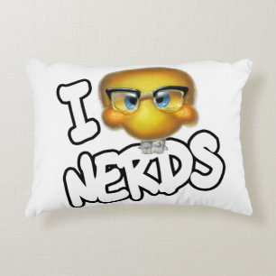 I Heart Nerds geborsteld Polyester Pillow 16 x 12 Decoratief Kussen